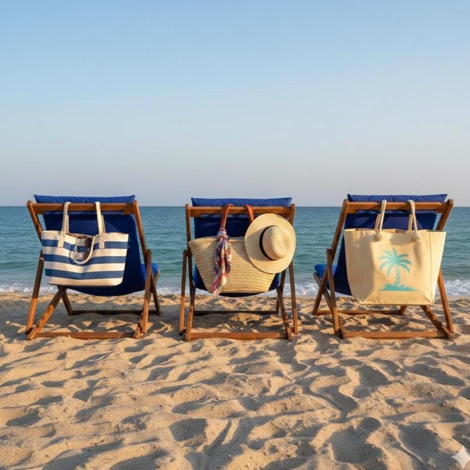 Minderli Ahşap Katlanır Plaj Sandalyesi