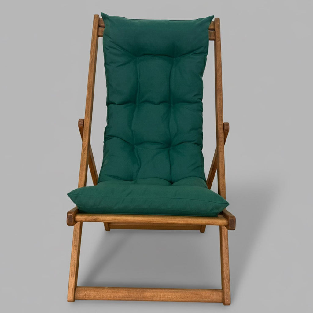 Ahşap Katlanır Minderli Plaj Sandalyesi