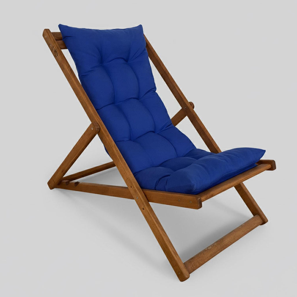 Minderli Ahşap Katlanır Plaj Sandalyesi