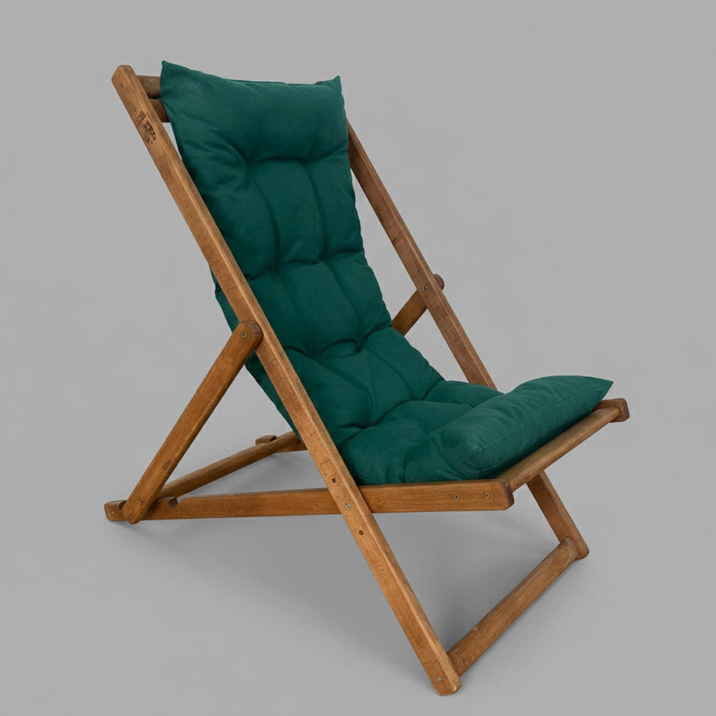 Ahşap Katlanır Minderli Plaj Sandalyesi