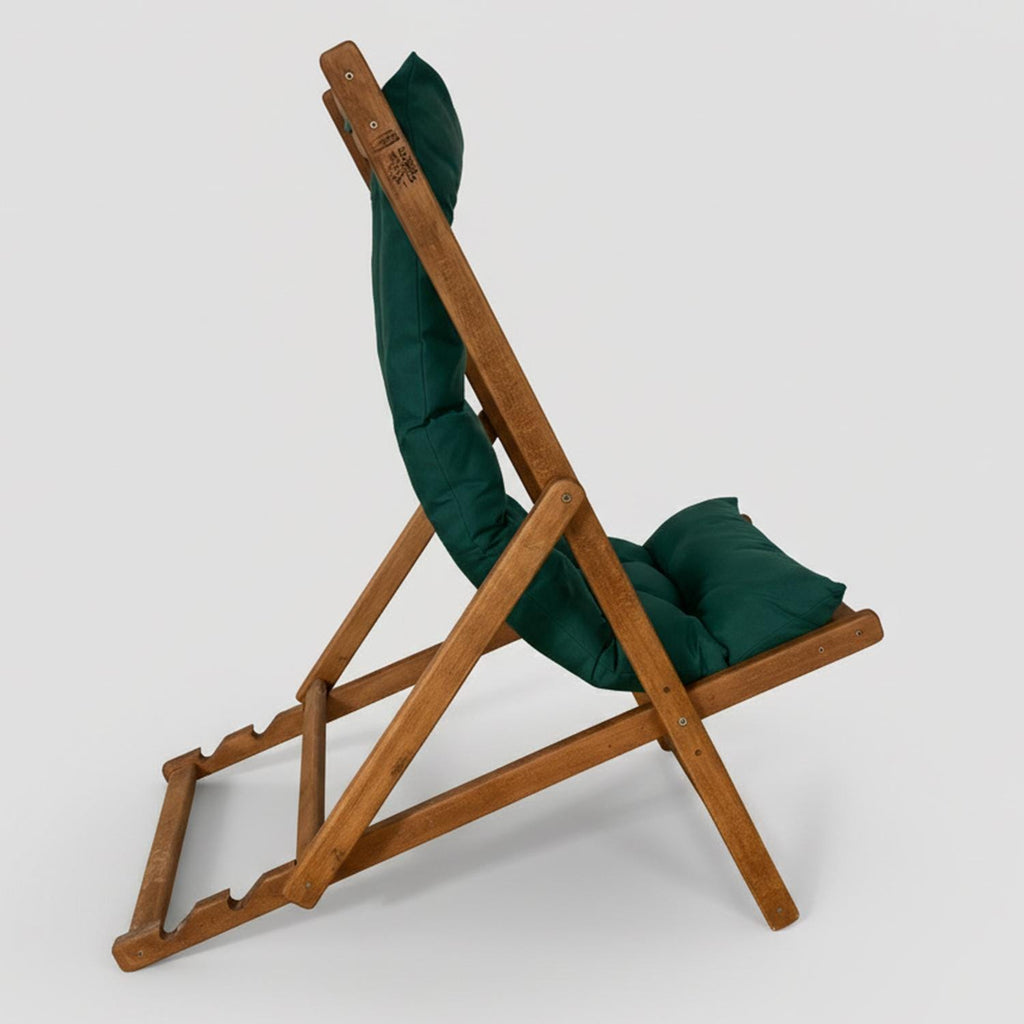 Ahşap Katlanır Minderli Plaj Sandalyesi