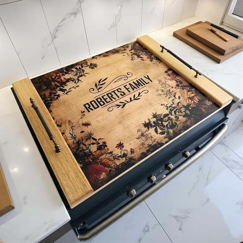 Kişiye Özel Ahşap Ocak Kapağı (Noodle Board)