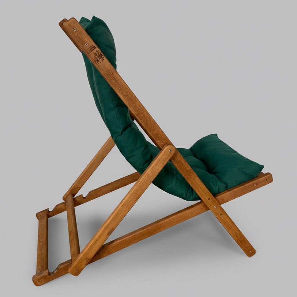 Ahşap Katlanır Minderli Plaj Sandalyesi