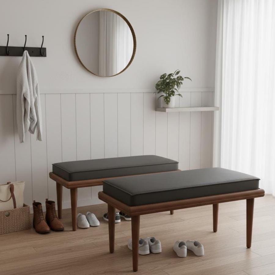 El Yapımı Ahşap Minderli Bench