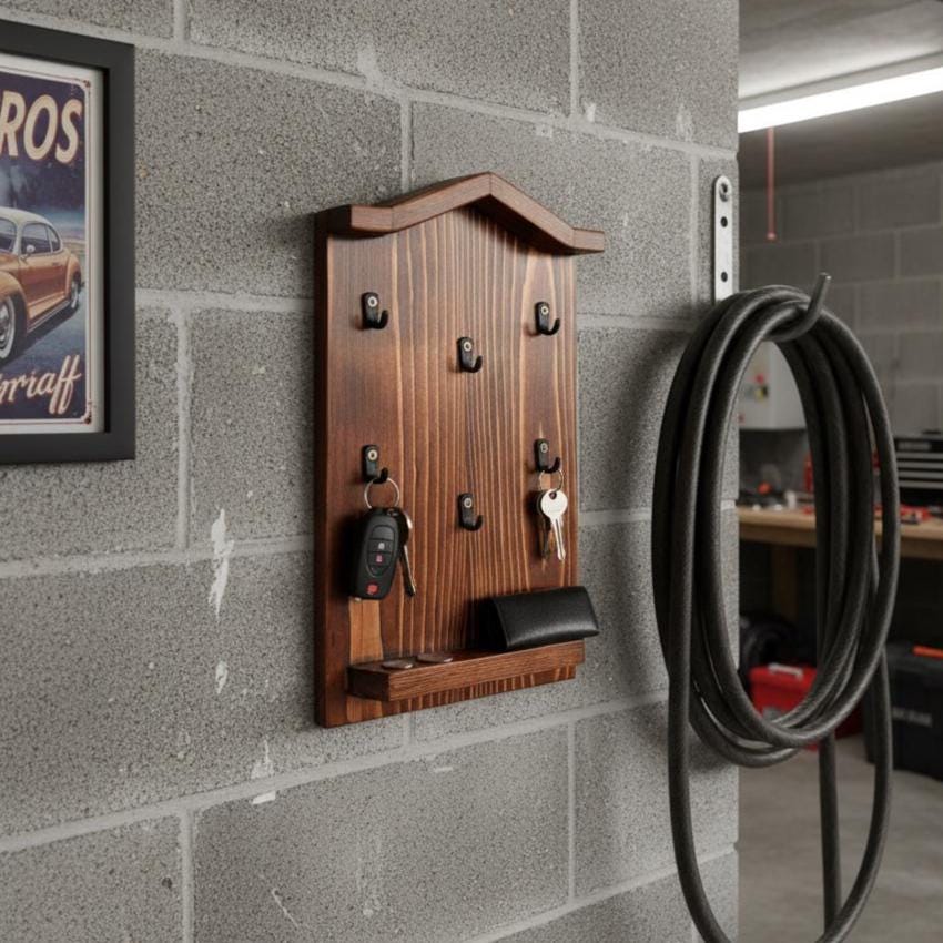 Ahşap Anahtarlık Askısı