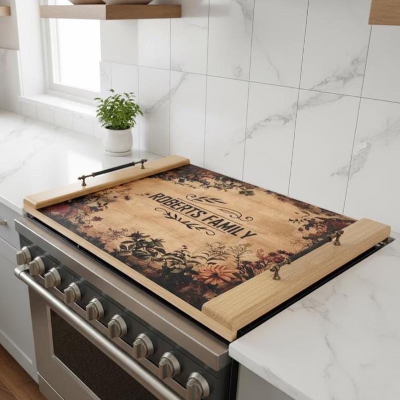 Kişiye Özel Ahşap Ocak Kapağı (Noodle Board)