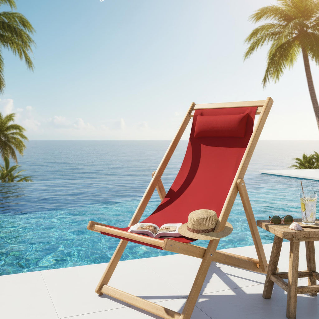 Ahşap Katlanır Plaj Sandalyesi