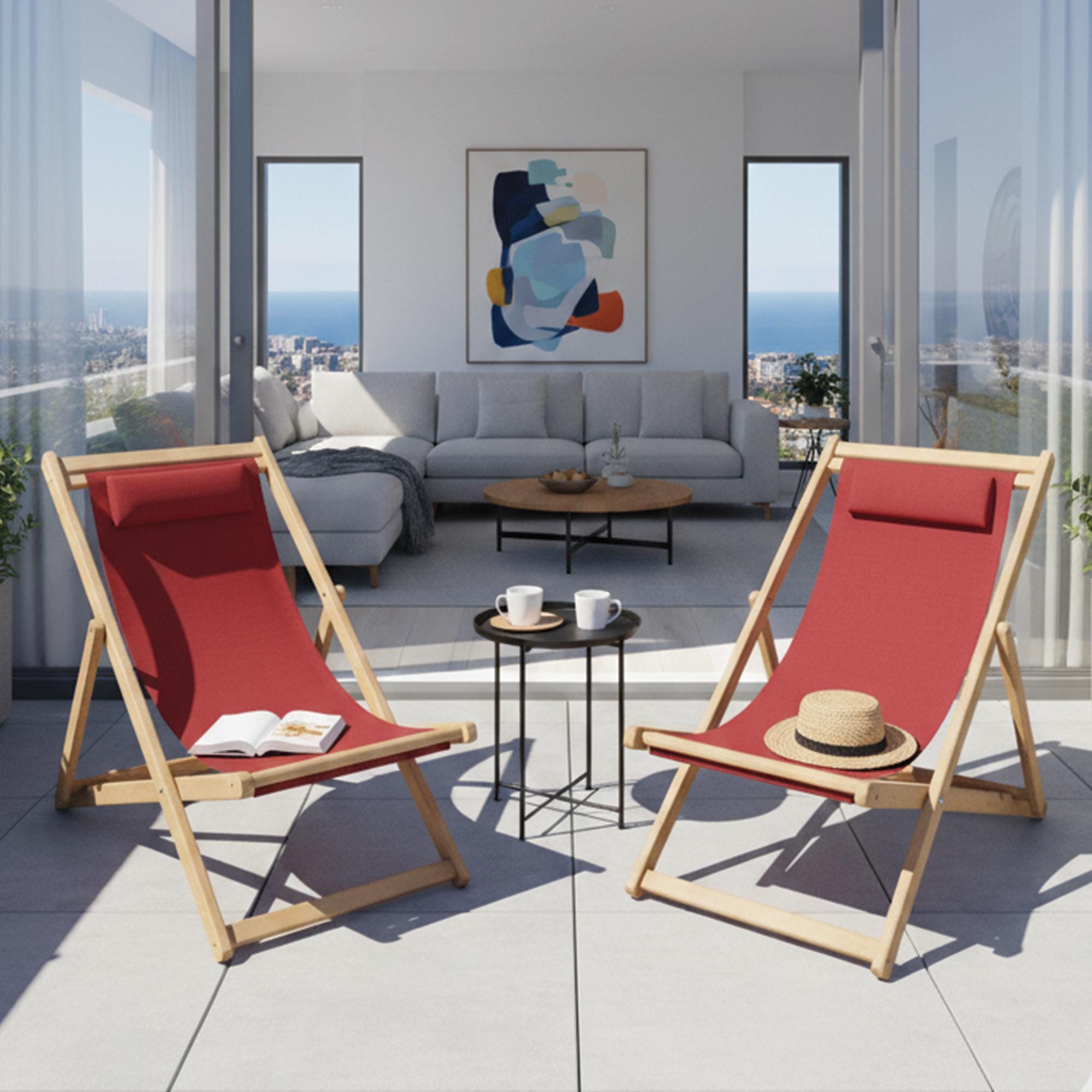 Ahşap Katlanır Plaj Sandalyesi