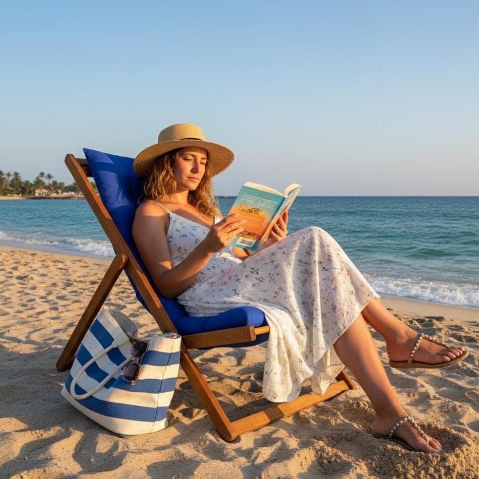 Minderli Ahşap Katlanır Plaj Sandalyesi