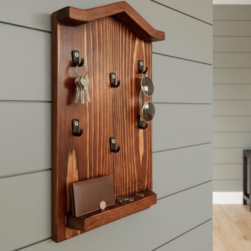 Ahşap Anahtarlık Askısı