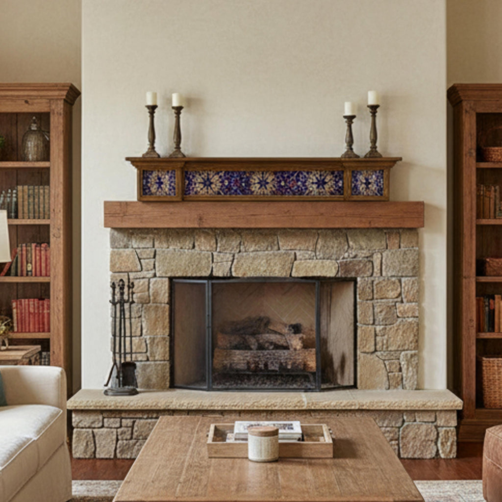 Ayous Ahşap Duvara Monte Raf (Konsol / Şömine Üstü Raf)