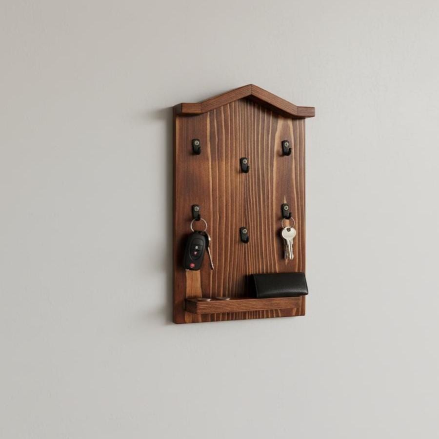 Ahşap Anahtarlık Askısı