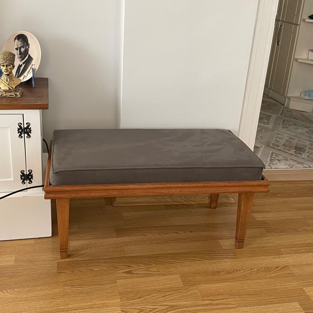 Ahşap Minderli Bench