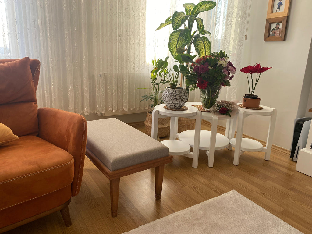 Ahşap Minderli Bench