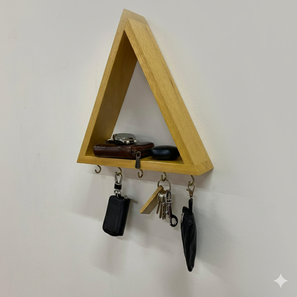 Duvar Tipi Ahşap Anahtarlık Askısı ve Organizatör
