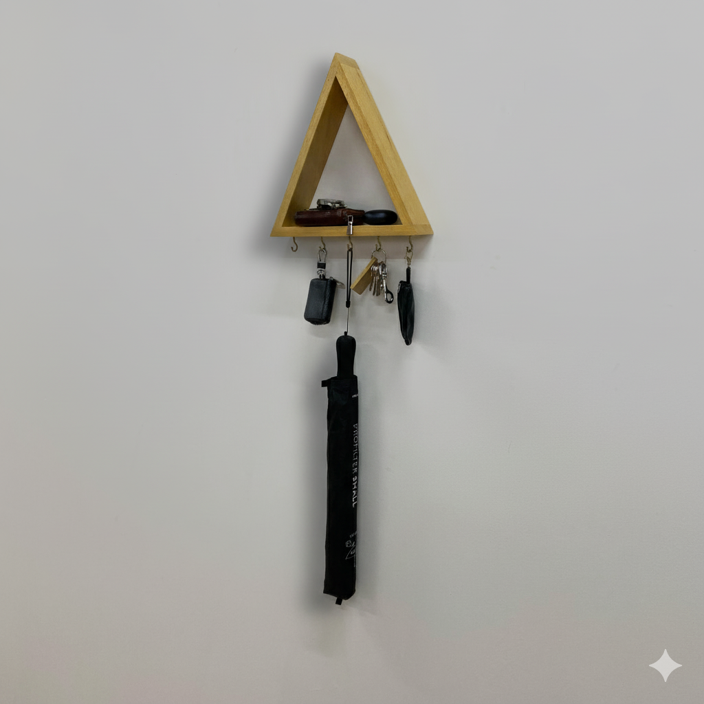 Duvar Tipi Ahşap Anahtarlık Askısı ve Organizatör