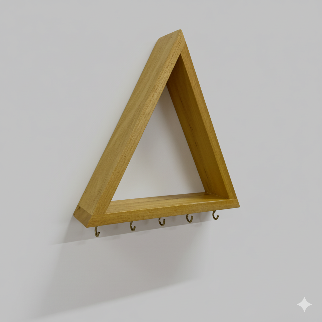 Duvar Tipi Ahşap Anahtarlık Askısı ve Organizatör