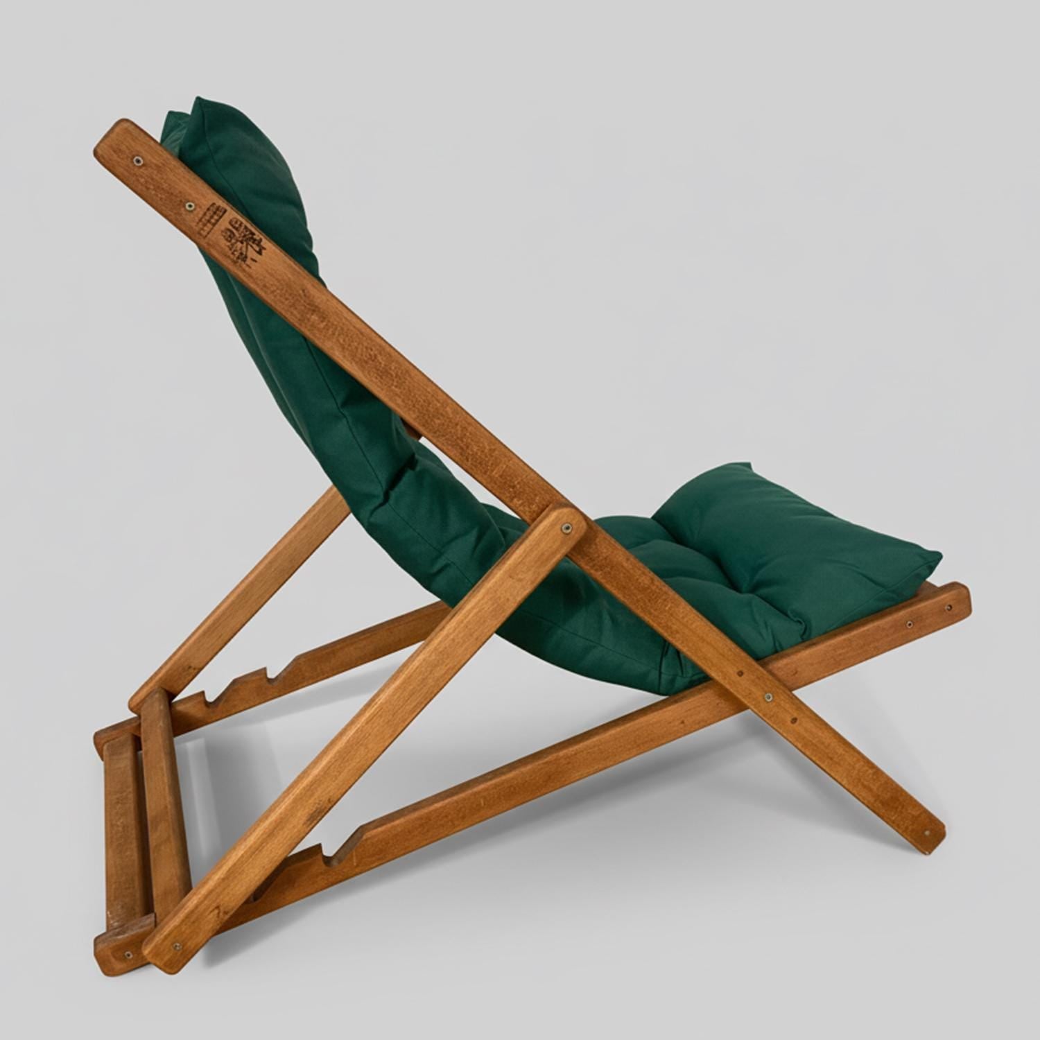 Ahşap Katlanır Minderli Plaj Sandalyesi