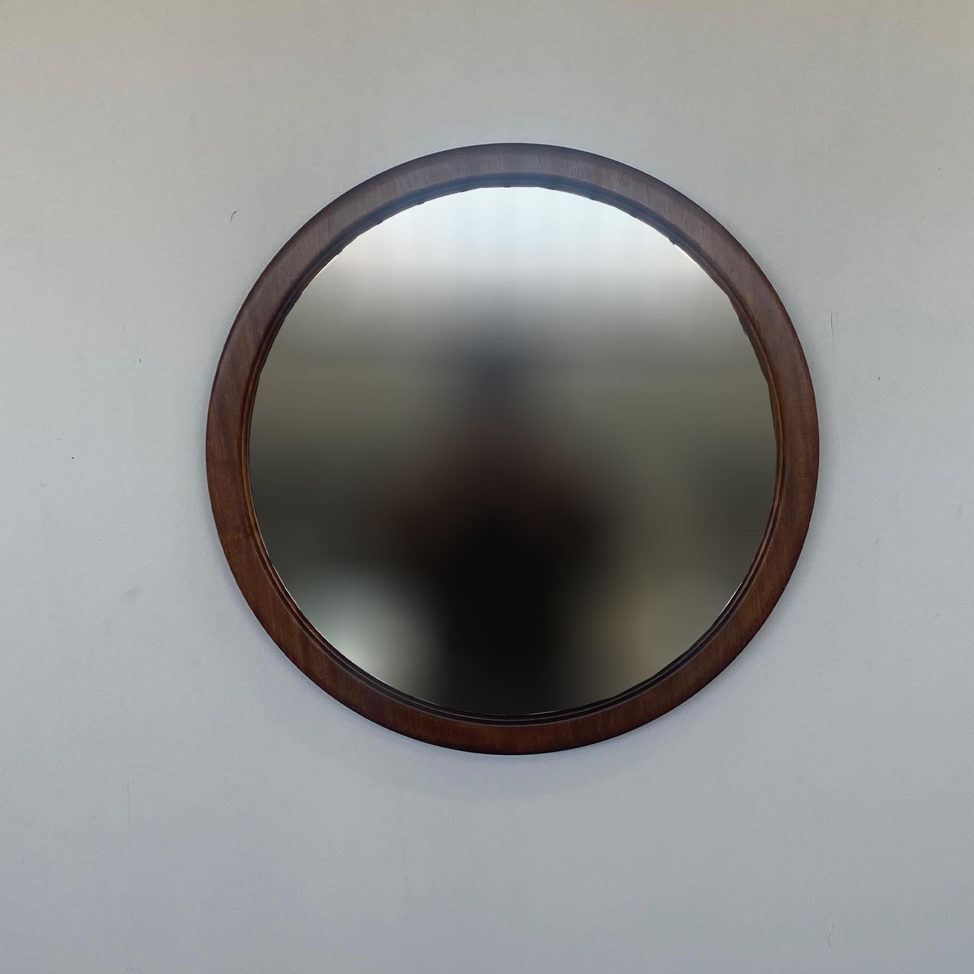 El Yapımı Ahşap Yuvarlak Duvar Aynası