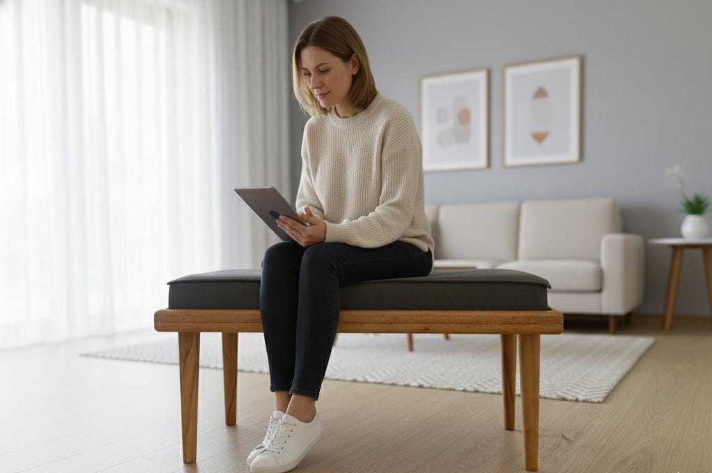 Ahşap Minderli Bench