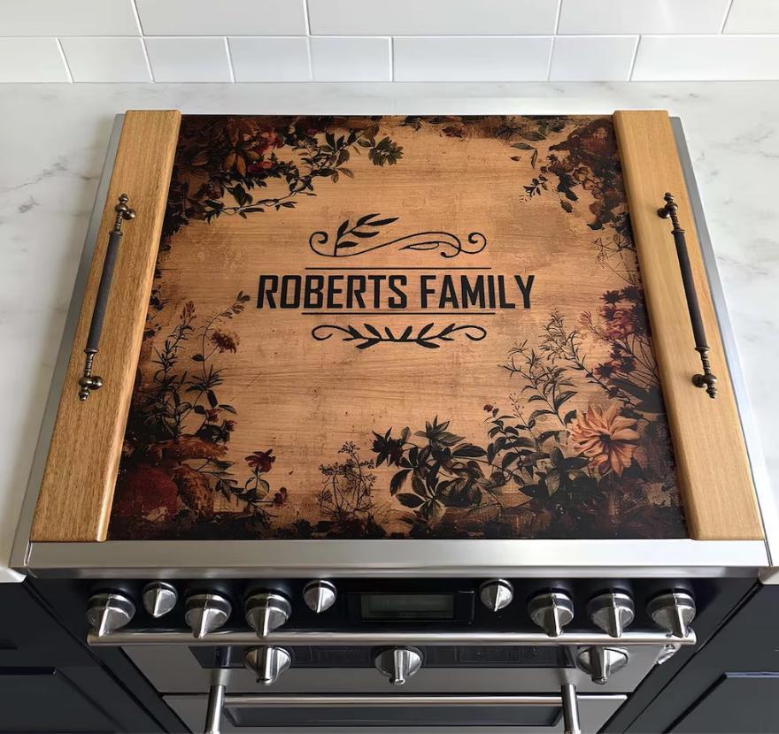 Kişiye Özel Ahşap Ocak Kapağı (Noodle Board)