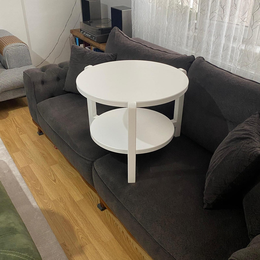 Yuvarlak Nesting Yan 2li Sehpa Seti