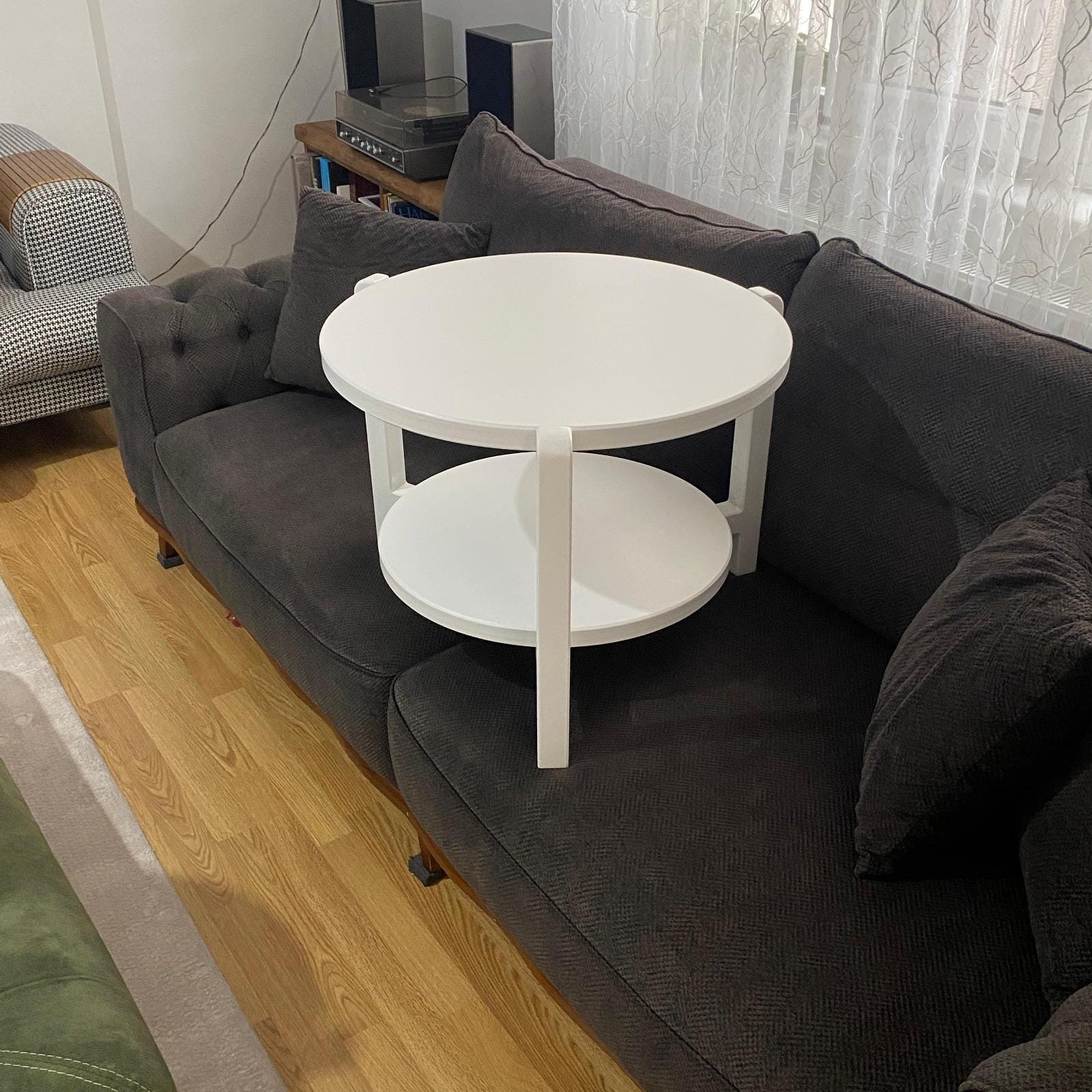 Yuvarlak Nesting Yan 2li Sehpa Seti