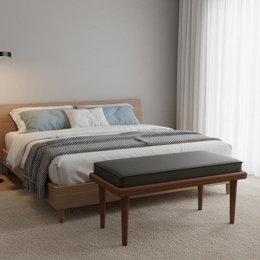 El Yapımı Ahşap Minderli Bench